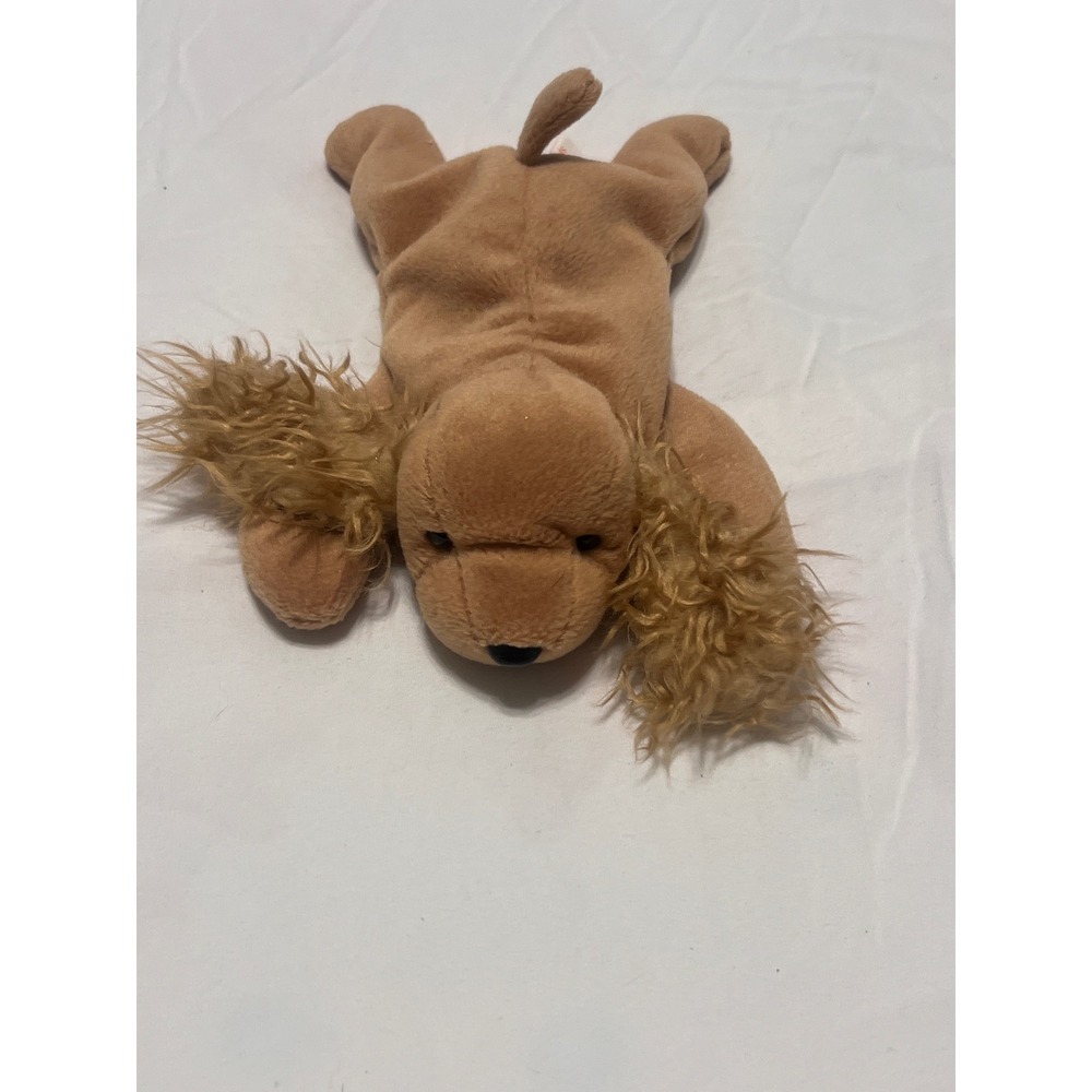 Ty Beanie Babies Spunky the Cocker Spaniel Tan Dog Plush 1997 Retired 8 Inch